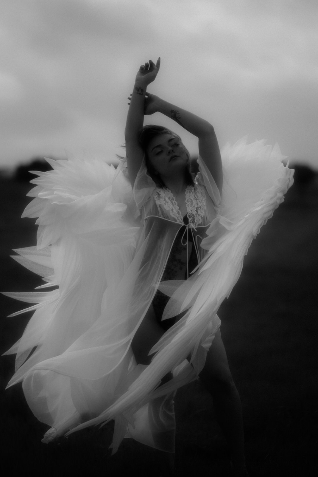 Angel wings photoshoot pose ideas